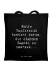 Mr. & Mrs. Panda Shopping Tasche Spruch Tapferkeit Umarmung mit ... in Schwarz