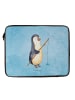 Mr. & Mrs. Panda Laptop Tasche Pinguin Angler ohne Spruch in Eisblau