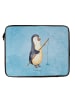 Mr. & Mrs. Panda Notebook Tasche Pinguin Angler ohne Spruch in Eisblau