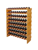 relaxdays Weinregal in Natur - (B)85 x (H)107 x (T)25,5 cm