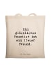 Mr. & Mrs. Panda Tote Bag Spruch Haustiere pflegen mit Spruch in Creme