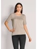 MADELEINE Glamouröses Oberteil mit Straßsteinen in cappuccino