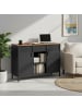 SONGMICS Aktenschrank Bravon in Braun-Schwarz - (B)110 x (H)76 x (T)40 cm