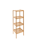 relaxdays Badregal in Natur - (B)34 x (H)110 x (T)33 cm