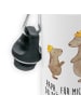 Mr. & Mrs. Panda Kindertrinkflasche Bären mit Hut mit Spruch in Weiß