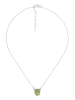mantraroma 925er Silber - Collierketten (L) 42 cm mit Peridot facettiert