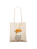 Mr. & Mrs. Panda Uni Tasche Fuchs Sterne mit Spruch in Creme