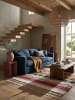 KADIMA DESIGN Jute-Teppich Handgewebt WHARFE Streifen Geometrisch 35% Wolle in Multi