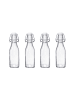 Butlers 4x Flasche mit Bügelverschluss 250ml SWING in Transparent