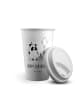 Mr. & Mrs. Panda Travel Mug Panda Geburtstag mit Spruch in Weiß