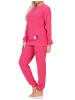 NORMANN Frottee Schlafanzug Homewear Loungewearr Sternen - 81720 in pink