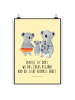 Mr. & Mrs. Panda Wanddekoration Koala Familie mit Spruch in Gelb Pastell