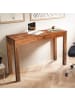 FineBuy Schreibtisch in Braun / Sheesham / 120x40x70