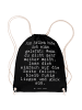 Mr. & Mrs. Panda Gym Bag Von Katzen habe ich... mit Spruch in Schwarz