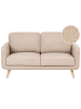 Beliani 2-Sitzer Sofa KILJA in Beige/Braun - (W) 154 x (H) 85 x (L) 85 cm