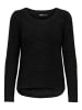 ONLY Einfarbiger Basic Strickpullover ONLGEENA in Schwarz