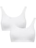 Erwin Müller Baumwolle, Single-Jersey Bustier im 2er-Pack in weiß
