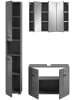 ebuy24 Badmöbelset Soft Grau 125 x 34 cm