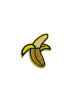 Catch the Patch Banane Obst Frucht Mit PaillettenApplikation Bügelbild inGelb