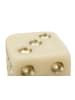 Mauro Ferretti Beige und goldene Harzwürfel, 8x8x8 cm