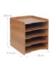 relaxdays Briefablage in Braun - (B)25 x (H)29,5 x (T)31,5 cm