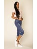 Nina Carter Capri Jeans Shorts Stretch Skinny 3/4 Bermuda Kurze Hose Weich in Blau-2