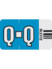 Leitz Orgacolor Buchstabensignal Q Packung mit 250 Stück blau