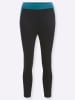 Sieh an! 7/8-Leggings in schwarz-petrol