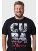 Men Plus Kurzarm T-Shirt in schwarz