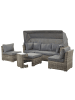 Beliani 17-tlg Lounge Set CORTE in Braun/Grau