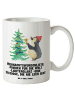 Mr. & Mrs. Panda Keramikbecher Pinguin Weihnachtsbaum mit Spruch in Weiß