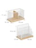 relaxdays 2-tlg. Schreibtisch-Organizer-Set in Weiß/ Natur