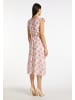 Usha Kleid Mit Floralem Print in Wollweiss Rosa