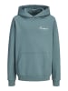 JACK & JONES Junior Hoodie 'Dust Script' in blau
