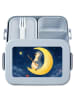 Mr. & Mrs. Panda Bentobox Pinguin Mond Design ohne Spruch in Blau Pastell