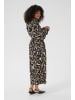 Kaffe Kleid KAmille Loose fit in Black/Brown Graphic Animal