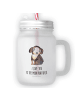 Mr. & Mrs. Panda Glasbecher Hund Entspannen mit Spruch in Transparent