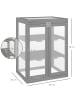 Outsunny Gewächshaus 58L x 44B x 78H cm Dunkelgrau