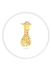 Mr. & Mrs. Panda Rund Magnet Giraffe Blumenkranz ohne Spruch in Weiß