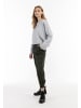 DreiMaster Vintage Damen Oversize Sweatshirt in Hellgrau Melange