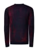 Rusty Neal 2 Farbiger Feinstrick Rundhals-Pullover in Marine