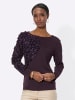creation L Langarm-Pullover in aubergine