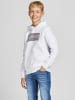 Jack & Jones Logo Hoodie Kapuzen Pullover Sweater JJECORP in Weiß