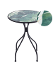 Beliani Outdoor Bistrotisch COZZANA in Schwarz/Grün - (W) 60 x (H) 75 x (L) 60 cm