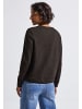 Street One Sweatshirt in deep roast brown