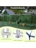 ABRIHOME Freilaufgehege in Grau 3x1x1,5 m mit Sicherheitsschloss wasserdicht für Kleintiere