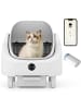 COSTWAY Selbstreinigende Katzentoilette in Weiß