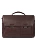 Piquadro Carl Aktentasche RFID Schutz Leder 43 cm Laptopfach in dark brown