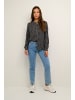 Kaffe Langarm - Hemd KAjaden Regular fit in Black/White Geometric Print