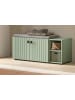 Inn.Furn Garderobenbank grün 106 cm, Garderobe Sitzbank mit Stauraum